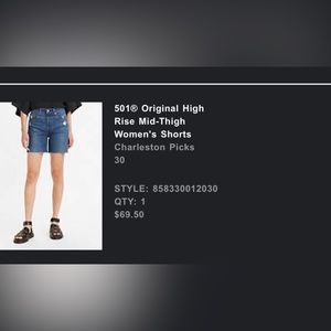 501 Original High Rise Mid-Thigh Women's Shorts